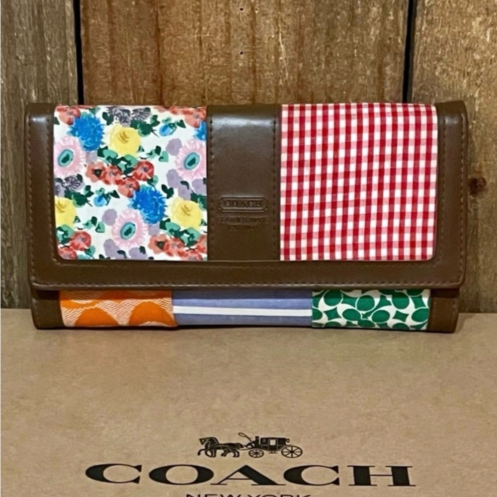 Coach Multicolor Patchwork Wallet - image 1